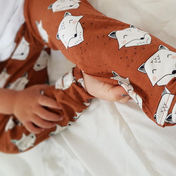 Organic Cotton Fox Baby or Toddler Girl Leggings