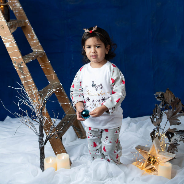 Snowman Theme Siblings Matching Pyjamas