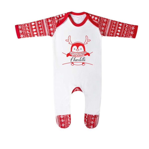 Personalised Penguin Christmas Pyjamas For Kids