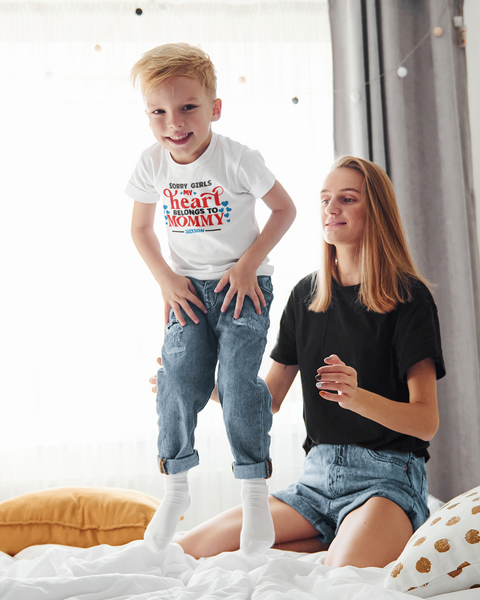 My Heart Belongs To Mommy Personalised Valentine Baby Grow